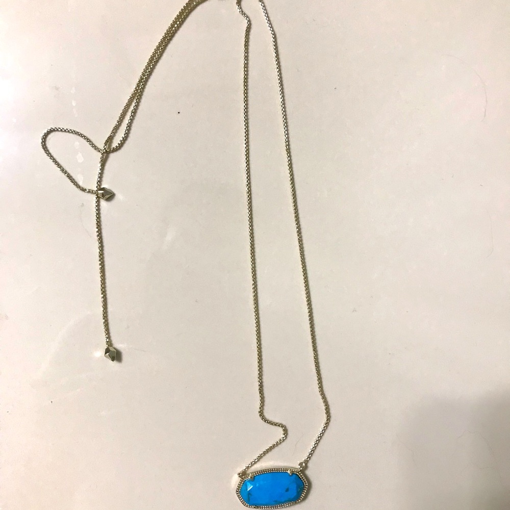 Kendra Scott turquoise and gold stone necklace